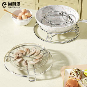 Support de cuisson en acier inoxydable 20 cm, isolant thermique, pour rangement de cuisine et cuisson vapeur - Product Image 3