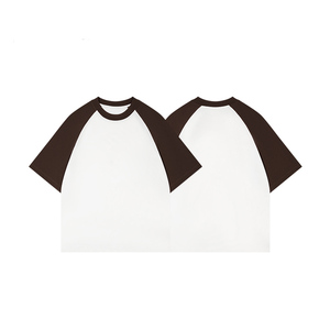 Camiseta de Alta Calidad 2025, Transpirable, Cuello Redondo, 300 g/m², 100% Algodón, para Hombre, Manga Raglán de Dos Tonos - Product Image 6
