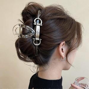 Nouveauté : Grandes pinces à cheveux de créateur pour femme en métal et acrylique, style mode - Product Image 2