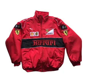 Großhandel individuelles OEM hohe Qualität weich freizeitaktivitäten F1 vintage Jacken Puffer warm Polyester/Nylon gesteppt Bomberjacke