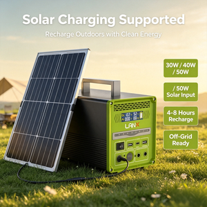 Certified <b>Portable</b> LiFePO4 Solar Power Station with Car Compatibility Iron 300W-600W Fast Charging 2-Year Warranty - Product Image 6
