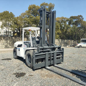 Chariot élévateur à palettes motorisé TCM FD100 d'occasion, moteur diesel Cummins, 2018, japonais, 4x4, tout-terrain, capacité de 10 tonnes - Product Image 6