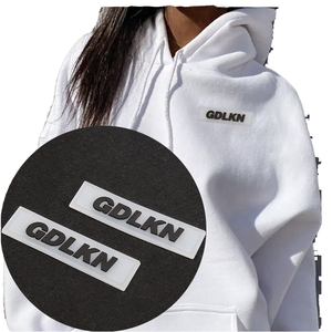 Wholesale Customizable Embossed 3D Letter Name Logo Transparent Soft <b>Silicone</b> Rubber <b>Labels</b> Sewing Garment Flower Jeans - Product Image 3