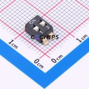 BX-DS2.54-2PTP DIP Switch SMD,P=2.54mm Switch Flat Toggle, Groove Type Single Pole Single Throw 2 2.54mm - Product Image 1