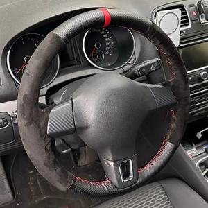 <span class=keywords><strong>Funda</strong></span> para <span class=keywords><strong>Volante</strong></span> de Coche DIY, Antideslizante, de Gamuza, Trenzada, Original, para Volkswagen Polo <span class=keywords><strong>Golf</strong></span> 6 Mk6 MK5, Accesorios para Coche - Product Image 2