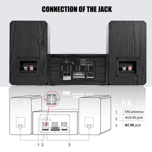 Sistema de Altavoces Mini HIFI con CD de 2.0 Canales, VCD/Bluetooth/USB/FM/AUX/Entrada de Línea - Product Image 4