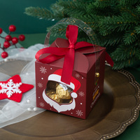 Vente en gros personnalisée en usine Offre Spéciale emballage de boîte-cadeau de Noël en papier pliable de luxe coloré avec logo