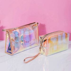 Estuche impermeable con cremallera de viaje INS Wind, bolsa de cosméticos holográfica láser Tpu para mujer - Product Image 1