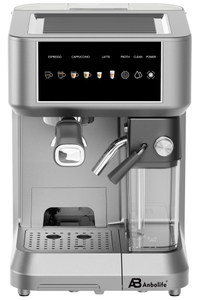 Machine à café électrique programmable Anbolife, réservoir à lait en acier inoxydable, 1400W, machine à cappuccino à une touche, mousseur automatique - Product Image 3