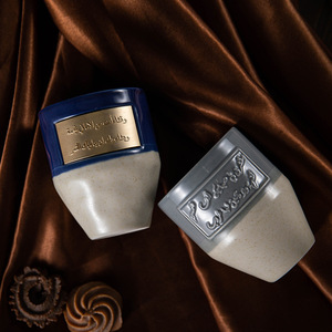 Vendita all'ingrosso fatto a mano in ceramica cappuccino latte tazza di testo arabica <span class=keywords><strong>scrittura</strong></span> Vintage porcellana <span class=keywords><strong>turca</strong></span> tazza da tè senza manico - Product Image 1