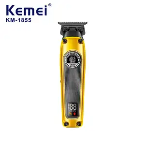 Kemei Km-1855 Professional Electric Hair Trimmer Cordless Hair Cutting Machine Usb Rechargeable Hair Clippers Men Barber