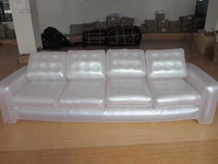 Sofá inflable LARGO DE PVC transparente de calidad a precio de fábrica para sala de estar casera o uso al aire libre
