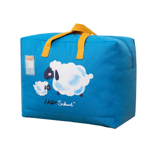 Kindergarten Quilt Bag Large Capacity Foldable Storage Bag For Moving And Organizing Children's Clothes Portable Pink Yellow - Product Image 5