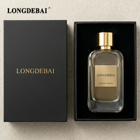 Nouveauté 2026 – Flacons de parfum de luxe en verre transparent rectangulaires vides de 30 ml, 50 ml, 100 ml avec capuchon doré ou noir