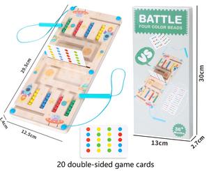Jeu de Société Unisexe d'Éveil Éducatif Déplacement de Billes Enfants, <span class=keywords><strong>Bataille</strong></span> d'Entraînement à la Pensée Logique pour 2 à 4 Ans - Product Image 6
