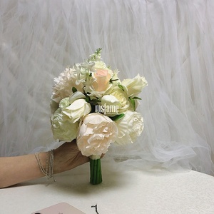 Ramos de papel de regalo de flores personalizados de fábrica MSFAME, ramo de novia de flores de <span class=keywords><strong>Lego</strong></span> de felpa - Product Image 4