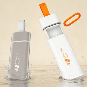 Organisateur de médicaments de voyage compact à 3 compartiments, boîte à pilules en ABS avec tiroir coulissant, distributeur de comprimés à 3 compartiments - Product Image 3