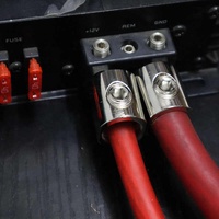 Fil de terre pour voiture, câble audio de 1/0 à 4 jauges, amplificateur de puissance modifié en cuivre pur, 1 paire