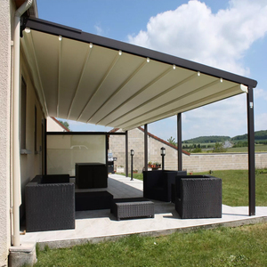 2-20% de réduction Toit de <span class=keywords><strong>terrasse</strong></span> motorisé Couverture de patio rétractable Arches extérieures en aluminium bioclimatique Idées de toit de pergola étanche - Product Image 6