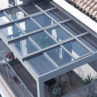 Fenêtre de toit ouvrante motorisée en profilé aluminium, personnalisée, électrique, automatique, rétractable, pour patio