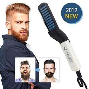 Electric <strong>Hair</strong> <strong>Straightener</strong> Professional Brush <strong>Men</strong> Quick Beard <strong>Straightener</strong> Styler Comb <strong>Hair</strong> Straightening <strong>for</strong> <strong>Men</strong> - Product Image 1