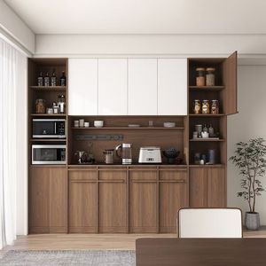 Buffet moderne simple de luxe en bois massif <span class=keywords><strong>casier</strong></span> de stockage de <span class=keywords><strong>vin</strong></span> <span class=keywords><strong>mural</strong></span> intégré pour hôtel salle à manger maison salon - Product Image 6