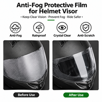 Película Protectora para Casco de Motociclismo con Alta Transparencia y Antideslumbrante, Sistema de Película Desprendible Compatible