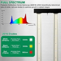 Lámpara LED de Cultivo Comercial de 720W, Espectro Completo, Alto PPFD, para Invernadero e Hidroponía, Sistema Regulable