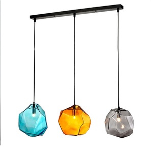 Đầy màu sắc hạt giống thủy tinh Công Nghiệp Phong Cách một Ánh Sáng LED Gần Trần Ánh Sáng với Kính Màu ánh sáng mặt dây chuyền - Product Image 5