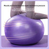 Ballon de yoga en PVC avec logo personnalisé, 65 cm, anti-explosion, pour le Pilates, les exercices et l'entraînement