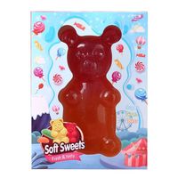 Marca de oso Super-Large Gummy Chewy Hard Candy Fruit Flavour Tremolo QQ Sugar Rubber Snacks de Navidad para niños Caja a granel