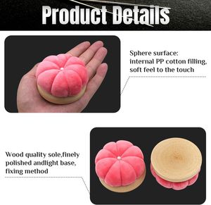 Cojín de Alfileres de Madera con Forma de Calabaza, Simple y Bonito, <span class=keywords><strong>para</strong></span> Manualidades, Accesorios de Costura, Porta Agujas <span class=keywords><strong>para</strong></span> Quilting - Product Image 5