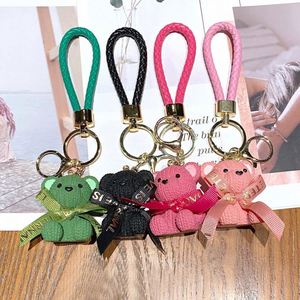 Creative Little Bear Keychain, 3D Cute Resin Animal Keychain Pendant for <b>Bag</b> Backpack Hanging Decor - Product Image 5