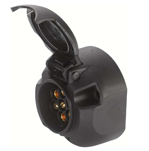 핫 세일 공장 직접 12V 7 핀 트레일러 소켓 유로 7 웨이 라운드 핀 여성 소켓 플라스틱 트레일러 소켓 - Product Image 4