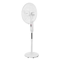 Nouveautés Ventilateur à 5 pales de 18 pouces, 12 V CC, alimenté par énergie solaire, rechargeable, commande mécanique, hauteur réglable, pour usage extérieur et hôtelier