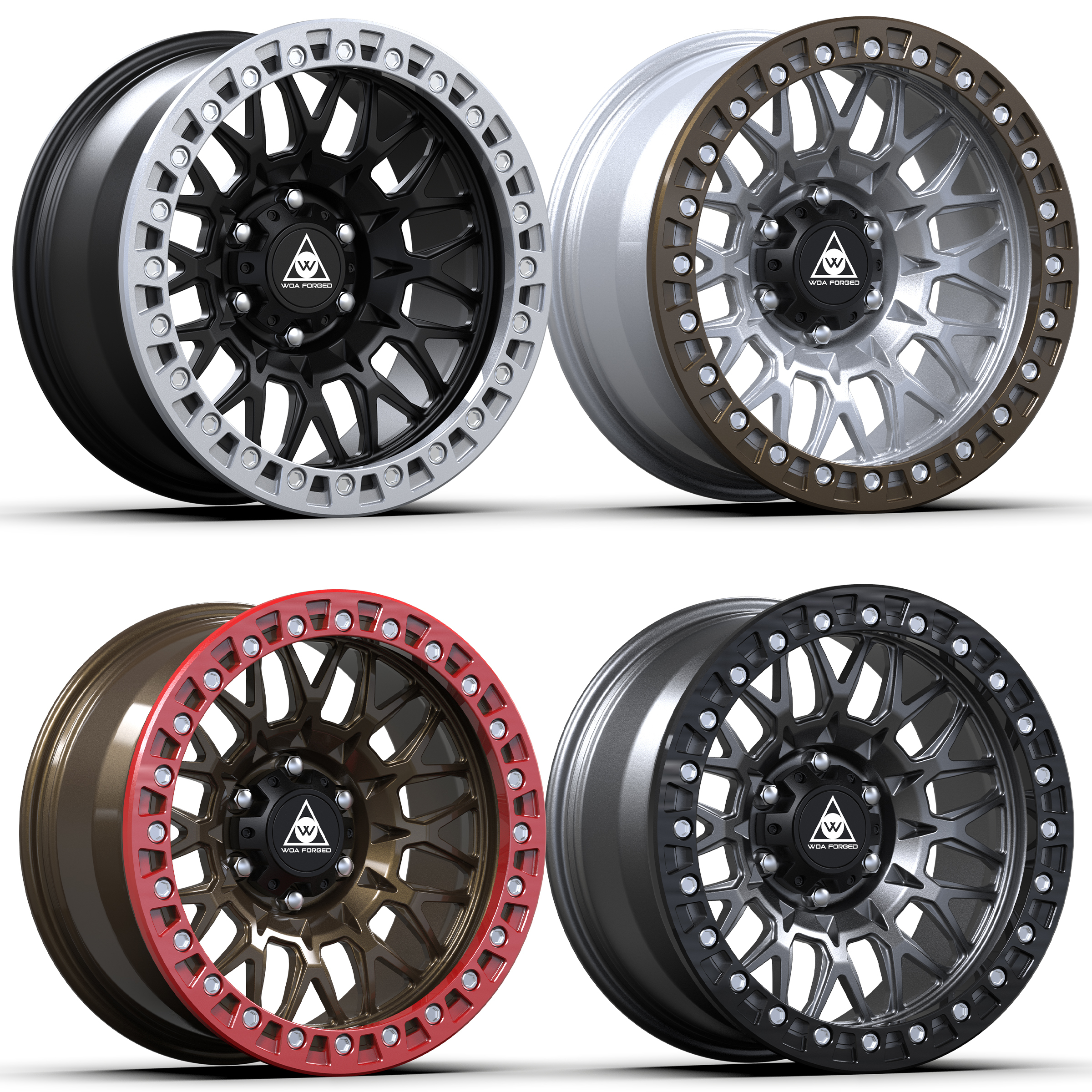 V8 ATV/UTV Forged Beadlock Wheel Rims Customized Rims 4x4 5x114.3 6x139 ...