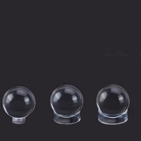 Supports ronds transparents en acrylique pour collections de minéraux et pierres précieuses, présentoir durable pour œufs de Pâques et sphères de pierres précieuses