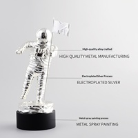 Trophée personnalisable en métal de 31 cm sur le thème de l'astronaute de MTV Music Television, prix astronaute homme de l'espace, souvenir, ornement de bureau
