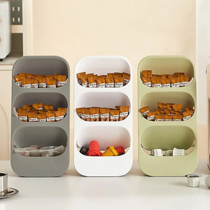 Coffee Pod Holder 3 Tier <b>Plastic</b> Large Capacity Storage Organizer For <b>Kitchen</b> Counter - Product Image 5