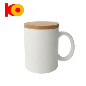 KunYang-tazas de cerámica con tapa para parejas, tazas de café con sublimación para parejas