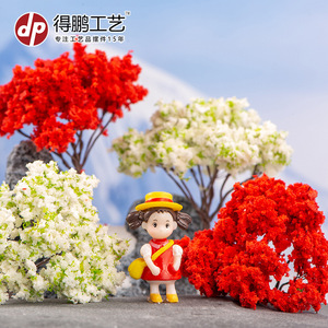 Árbol de Flores de Cerezo Artificial, Flor de Plástico Roja, Blanca y Verde, Decoración de Jardín D1484, Venta al por Mayor - Product Image 5