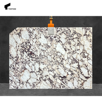 Baignoire en marbre Calacatta Viola personnalisable Tostone, luxe atmosphérique pour villa, hôtel, appartements, décoration de salle de bain intérieure