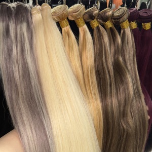 موردو الشعر الموثوقون يقدمون بيع بالجملة لباروكات الشعر البشري الملون 100% شعر خام، عروض الجمعة السوداء، خصلات شعر مميزة - Product Image 2