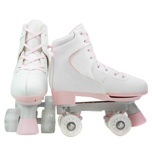 Nhấp Nháy Con Lăn Màu Trắng 4 Bánh Xe Chuyên Nghiệp Quad Con Lăn Skate New Patines Cho Người Lớn Hoặc Thiếu Niên - Product Image 4