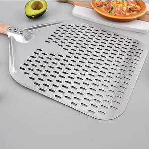 Pala para Pizza Premium Desmontable de Acero Inoxidable 430 Perforada, Plegable, para Horno, Herramienta para Girar Pasteles y Repostería - Product Image 2