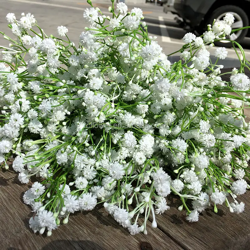 Wholesale artificial white Gypsophila Bouquet centerpiece Wedding Decoration White Real Touch Artificial Baby breath Flower