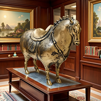 Grande statue de cheval en bronze antique extérieure personnalisée décoration d'art abstrait moderne par des techniques de moulage de cuivre