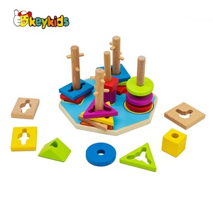 2019 New Design Stacking Wooden Baby <strong>Shape</strong> <strong>Sorter</strong> for Early Development W13E084 - Product Image 4