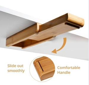 Youlike Vente Chaude Écologique 100% Bambou Adhésif Sous Bureau Tiroir De Stockage Organisateur Empilable Glisser En Douceur - Product Image 2