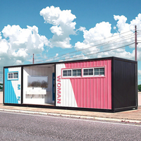 Maison conteneur portable moderne pour applications extérieures (parc, salle de bain, cuisine) avec toilettes, lavabo, douche et panneaux sandwich